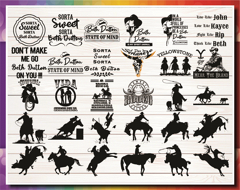 90 Yellowstone Bundle svg, png, dxf, Yellowstone Symbols, Yellowstone Labels, Yellowstone Dutton Ranch, silhouette, Digital File 1019002641