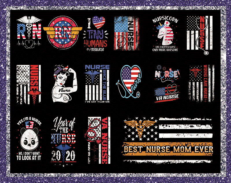 Combo 500 Nurse patriotic PNG, Bundle PNG, All American Nurse, Nurse 4th of July Png, Nurse Png, Gift For Nurse, Nurse Patriotic American 1019905207