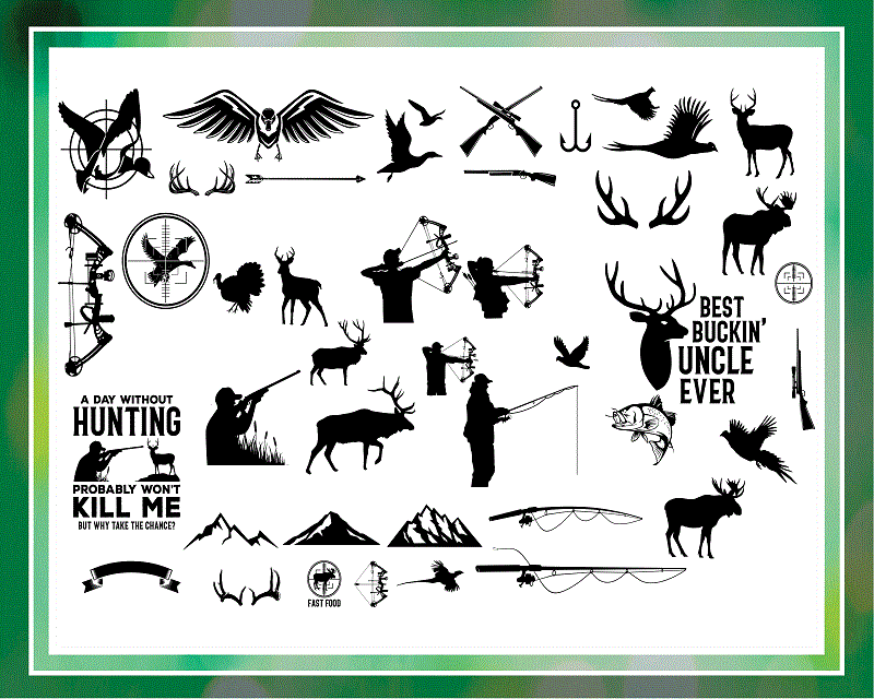 Combo 750+ Hunting Bundle, Retro Sunset Hunting Fishing SVG, Hunting Sayings Png, Deer Hunt Flag, Deer Hunter Png, Digital Download CB1005243973