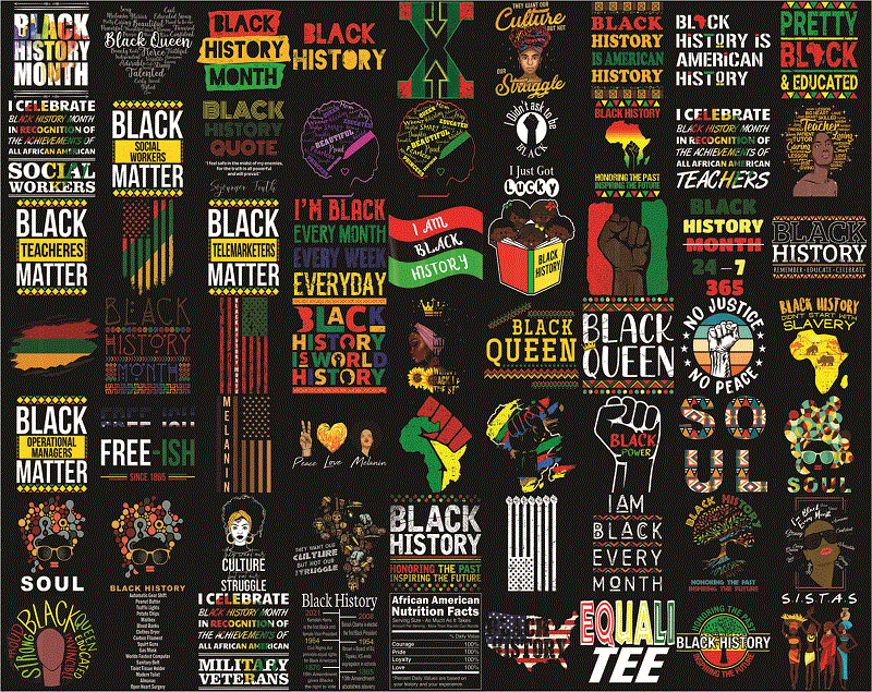 Combo 585+ PNG Bundle, Black History Month png, Black Pride png, African American png, Afro Women png, Sublimation Black History, Digital Download CB1007303136