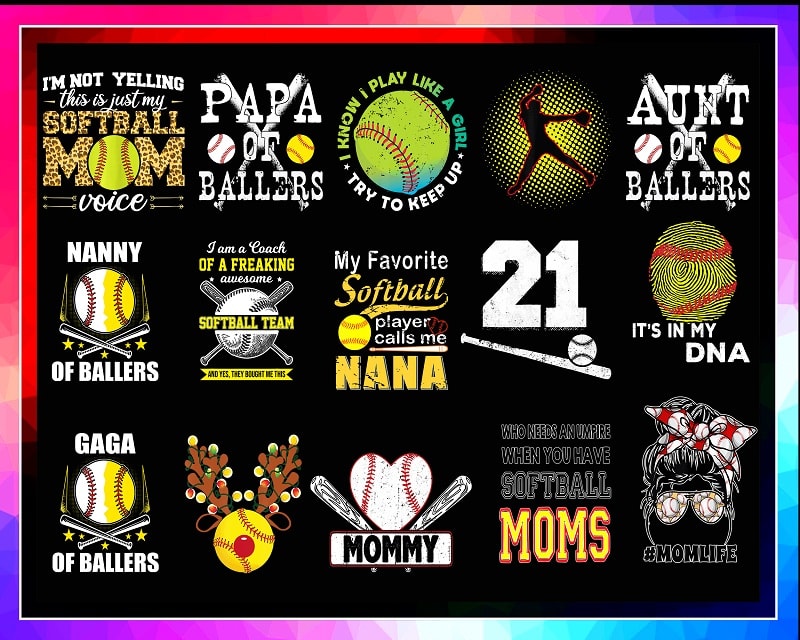 410 Softball Mom Png Bundle, Softball Mama Png, Softball Clipart, Softball Momy, Sports Design for Mother’s Day For Mom, Digital Download 999129798