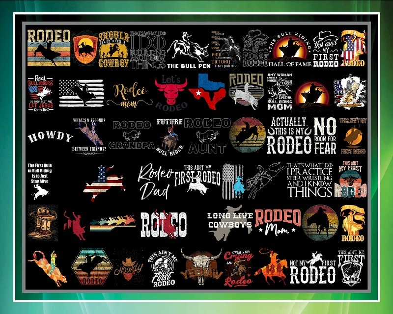 Bundle 400+ Designs Rodeo Bull Rider Cowboy Png, Rodeo Png, Bull Riding Png, Steer Riding Png, Bull Rider Png, Bull Silhouette Png 1000445337