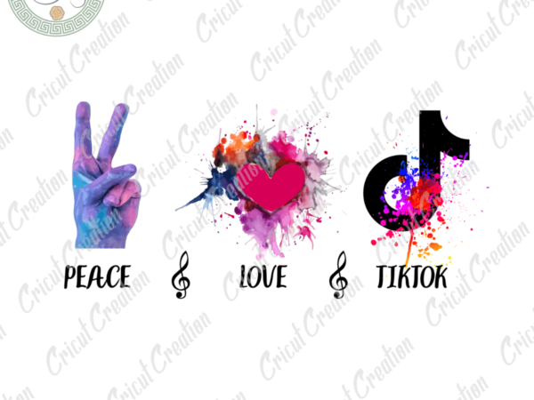 Trending gifts , peace love tiktok lover diy crafts, treble clef png files , pain flakes text silhouette files, trending cameo htv prints t shirt designs for sale