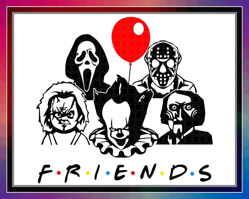 Combo 6 Horror Killers PNG, Horror Characters Friends PNG, Friends,Horror Friends Png,Horror Movie characters,halloween friend PNG 857753560