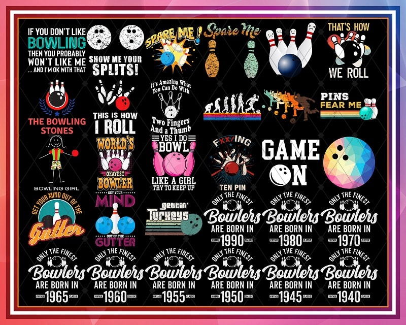 400+ Designs Bowling PNG Bundle, Bowl Png, Bowling png, Bowling Pin, Bowling Team, Digital Download 1013792174