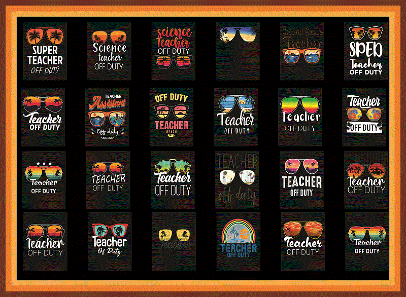 Combo 150+ Off Duty Sunglasses Beach Sunset PNG Bundle, School Nurse Off Duty PNG, Teacher Off Duty Sunglasses Png, Funny Last Day Of School 1018958271