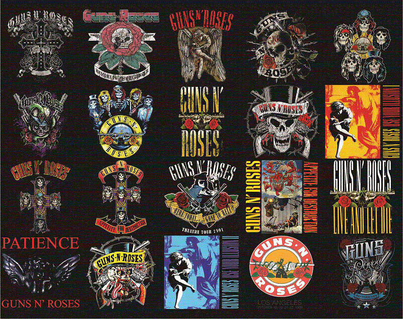 Bundle 59 Designs Guns N Rose png, Skull, Rock Classic, Rock Lover ...