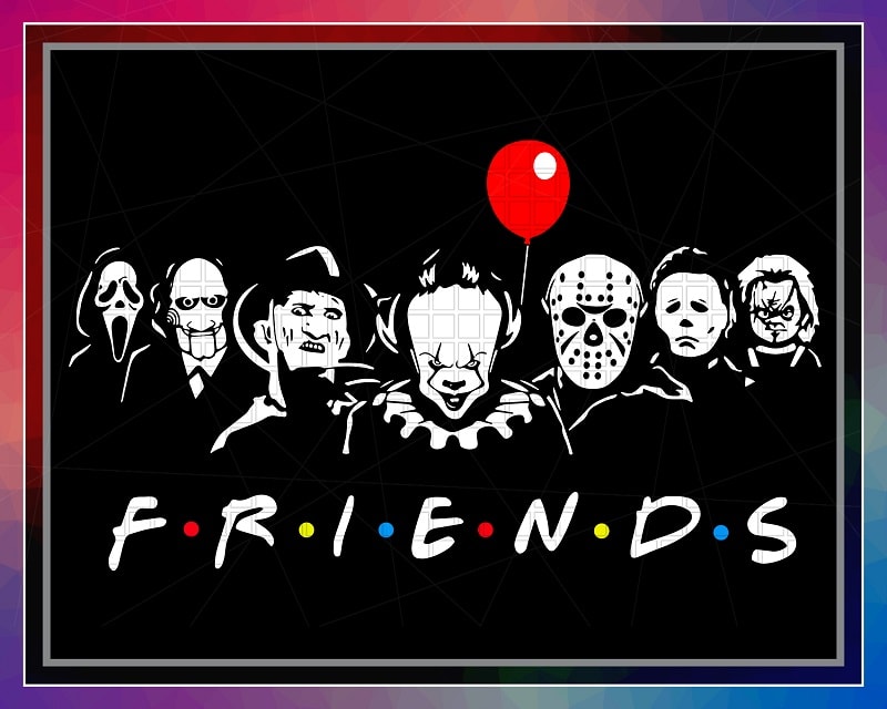 Combo 6 Horror Killers PNG, Horror Characters Friends PNG, Friends,Horror Friends Png,Horror Movie characters,halloween friend PNG 857753560