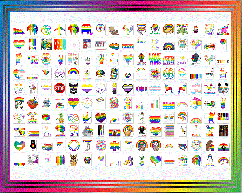 600 PNG LGBT Pride Bundle Digital Download, Festival Outfit, Rainbow Png, Gay Flag Png, Be Proud Be Fabulous Png, Free Mom Hugs PNG 990431191