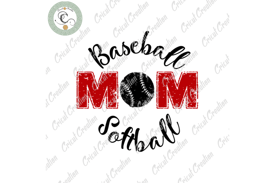 Baseball & Softball , Baseball Mom Softball Diy Crafts, Black and White ...