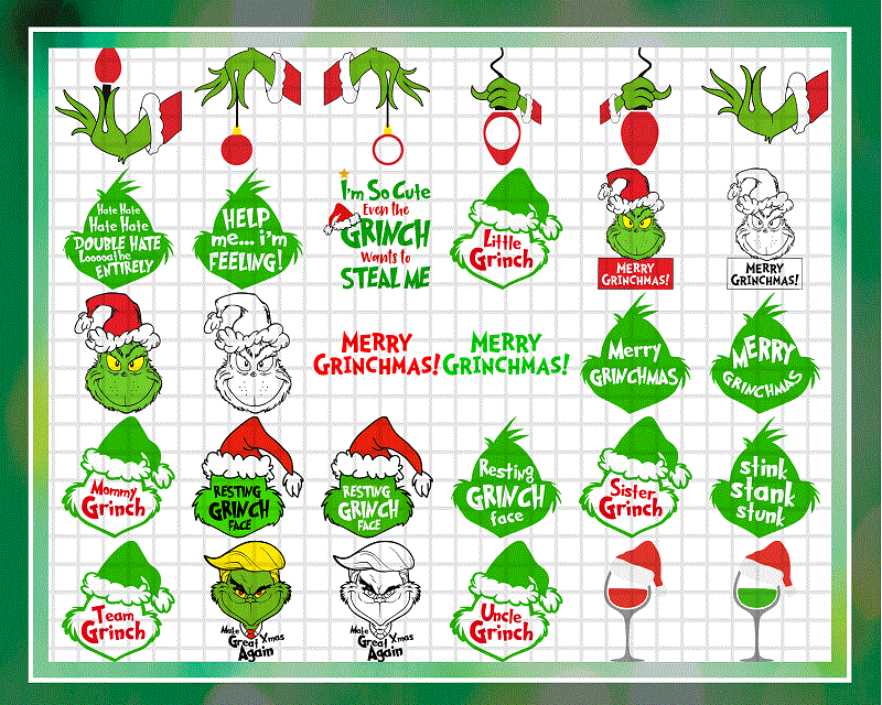 200+ Grinch PNG Bundle, Grinch Svg, Merry Christmas svg, Grinch Png, face grinch , grinch tree Grinch Png bundle, Instant download CB921991415