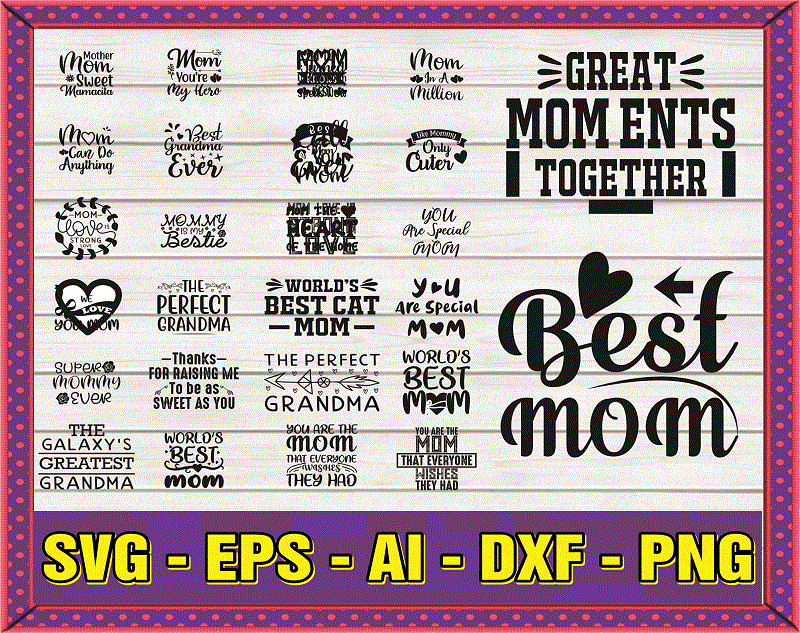 134 Mom SVG Bundles, Mom Fonts svg Bundle, Mom Design Bundle svg, Mom Quote, Funny Quote SVG, Mum Svg Files For Cricut, Instant Download 967615018