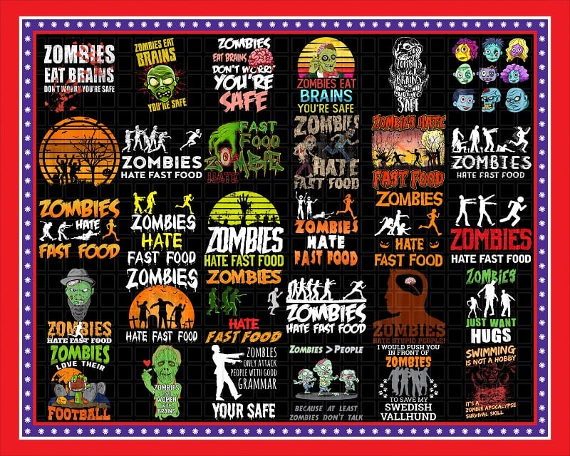 Combo 426 Zombie Halloween Png Designs, Zombie Halloween PNG Bundle, Zombie png, Halloween Quotes, Chilling With My Zombie, Horror Picture 1019379001