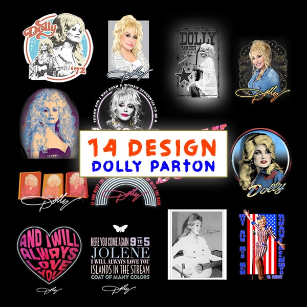 Dolly Parton 14 file package deal DIGITAL DOWNLOAD sublimation design PNG file for shirts transfers mugs aprons tumblers dolly vibes rainbow