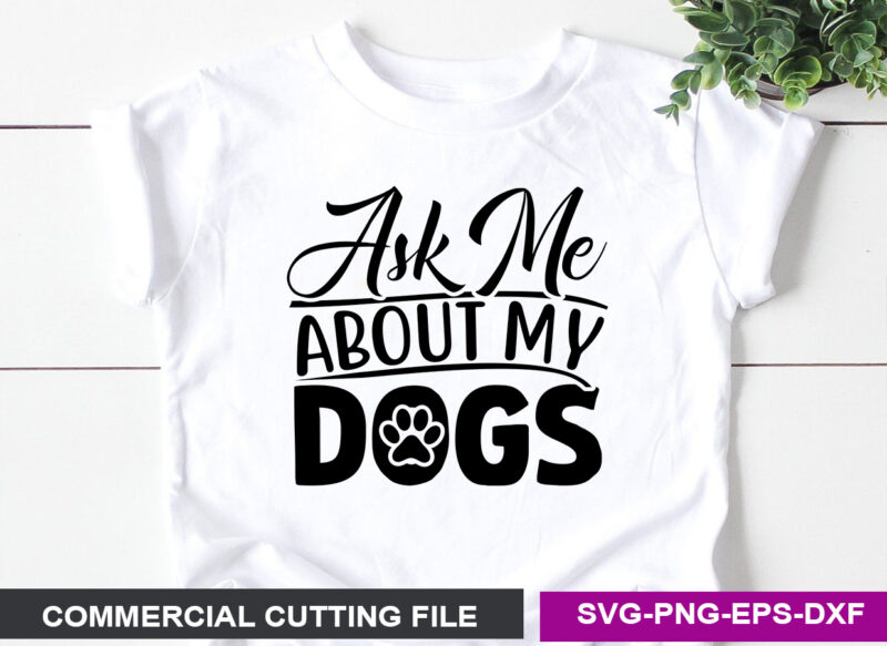 Dog SVG T shirt Design Template