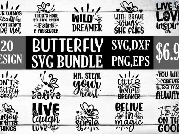 Butterfly svg bundle t shirt template