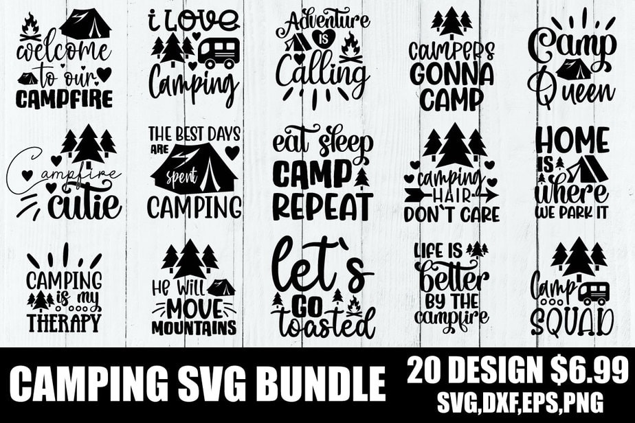 camping svg bundle - Buy t-shirt designs