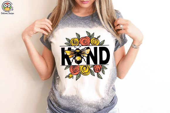 Bee Kind Colorful Flower T-shirt design