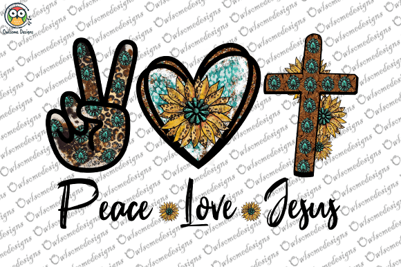 Peace love jesus t-shirt design