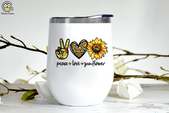 Peace love sunflower t-shirt design