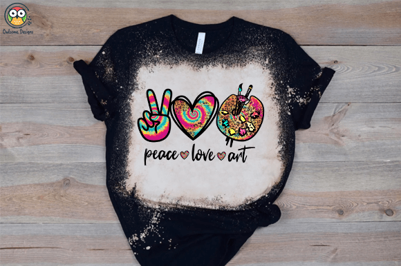 Peace Love art T-shirt design