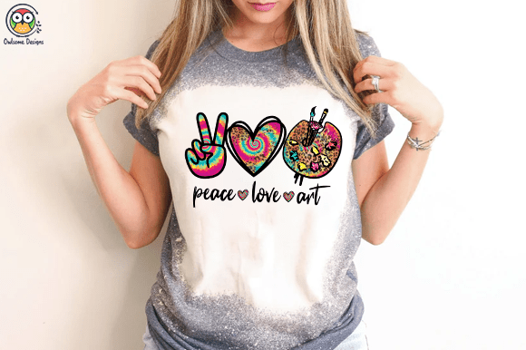 Peace Love art T-shirt design