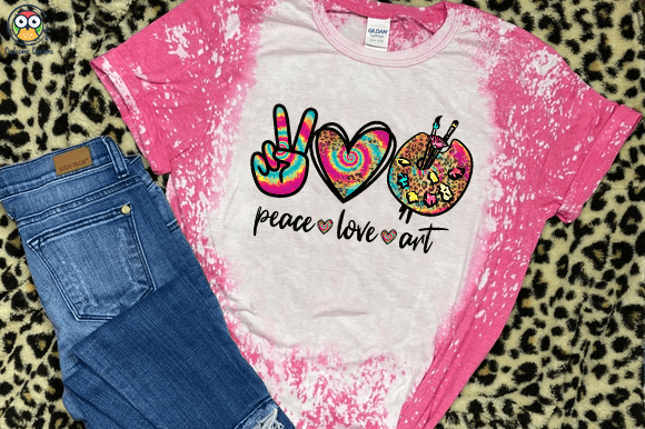 Peace Love art T-shirt design