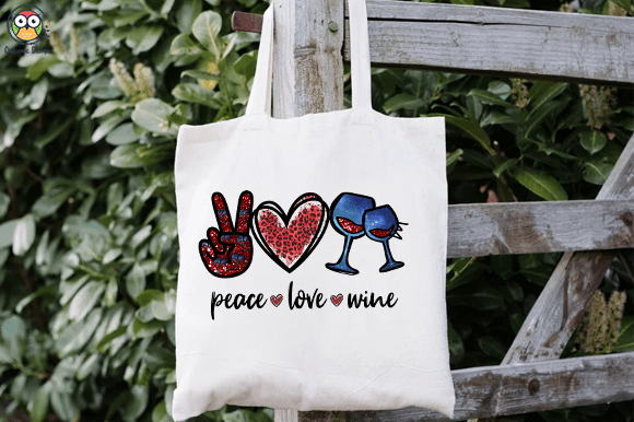 Peace Love Wine T-shirt design