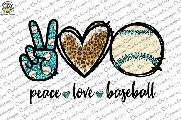 Peace love baseball t-shirt design