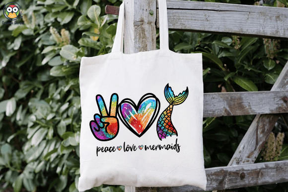 Peace Love Mermaids T-shirt design