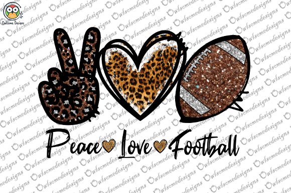 Peace love football t-shirt design