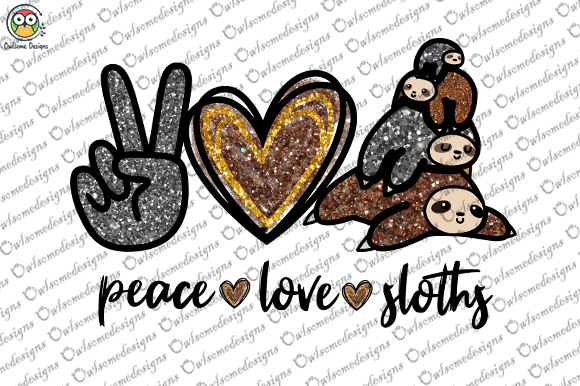 Peace love sloths t-shirt design