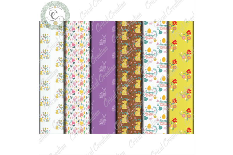 Easter Day Pattern, 12 Digital Papers JPG – PNG Diy Crafts, Easter Rabbit pattern Svg Files For Cricut, Easter Egg Pattern Silhouette Files, Trending Cameo Htv Prints