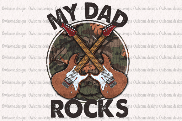 My dad rocks t-shirt design