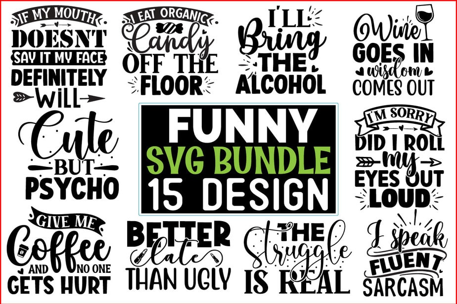 Funny SVG T shirt design Bundle - Buy t-shirt designs