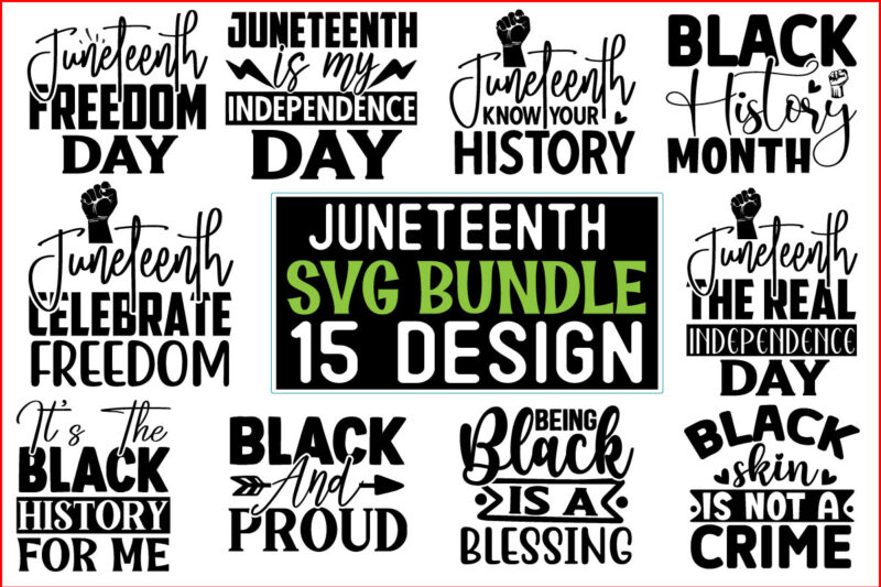 Juneteenth SVG T shirt Design Bundle 15 design