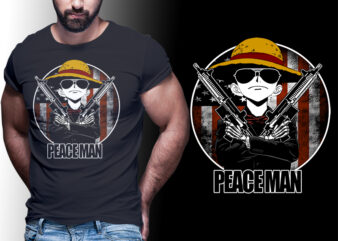 ONE PIECE LUFFY PIECE MAN #MAN01 EDITABLE TSHIRT DESIGN