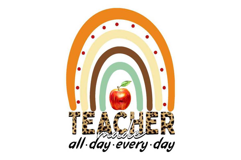 Teacher Made All Day Every Day Tshirt Design - Buy t-shirt designs