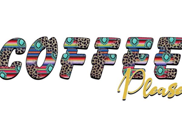 Retro coffee please tshirt design