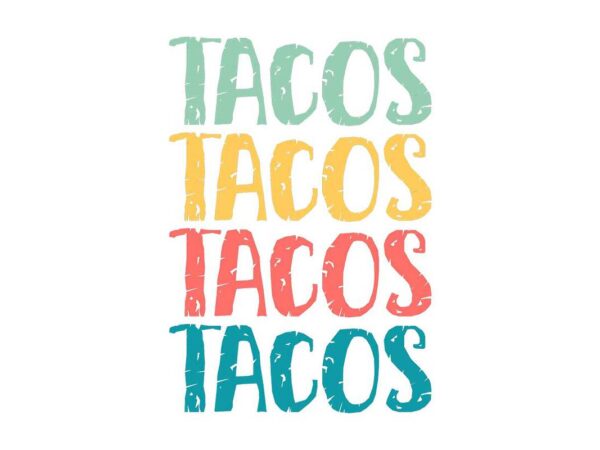 Retro vintage tacos tshirt design