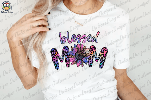 Blessed mom t-shirt design