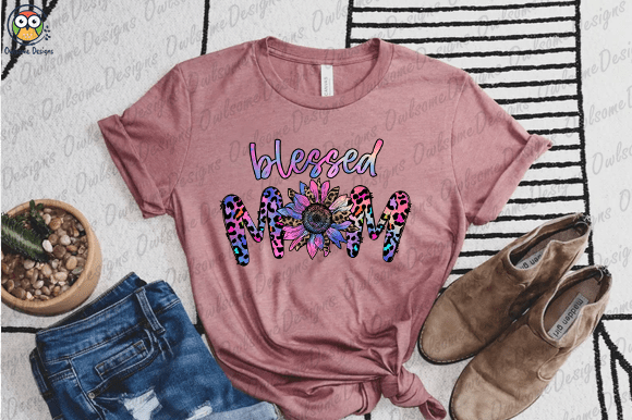 Blessed mom t-shirt design