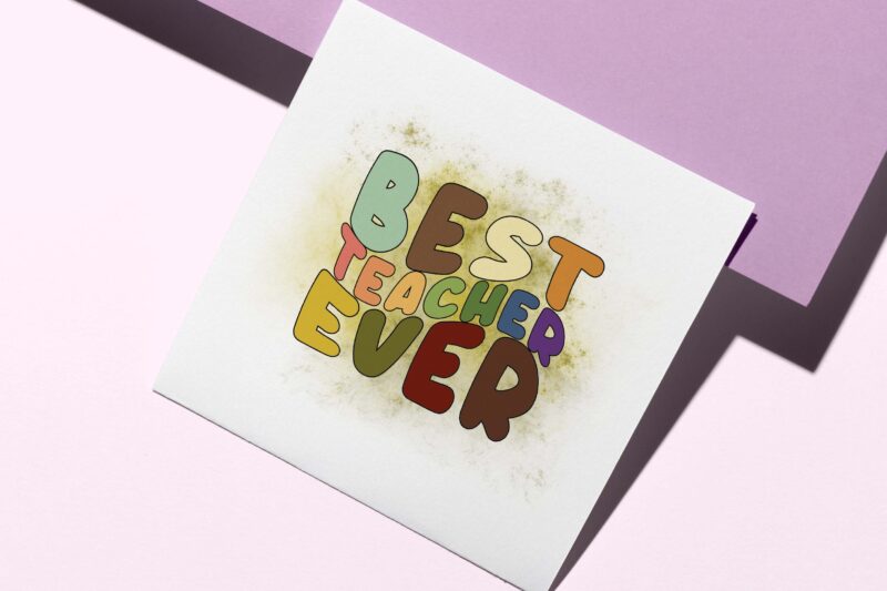 Retro Best Teacher Ever Tshirt Design