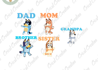 Bluey Bingo SVG Bluey Family Cute SVG Graphic Design File