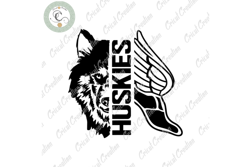 Huskies ,Track And Field Diy Crafts, Cut File Sports Svg Files For Cricut, Track Shirt Huskie Silhouette Files, Trending Cameo Htv Prints