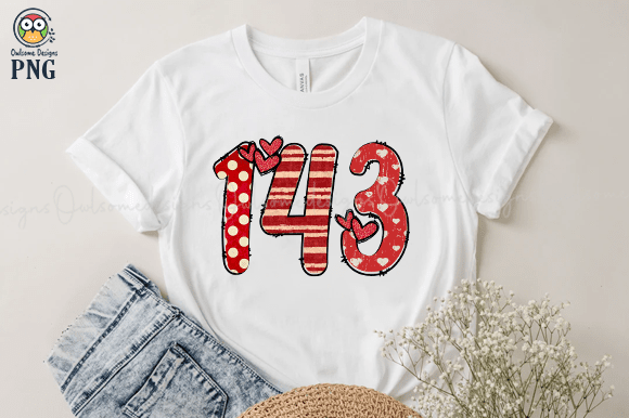 143 I love you t-shirts design