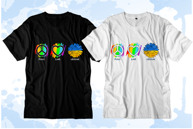 peace love ukraine t shirt designs graphic vector, ukraine flag t shirt designs