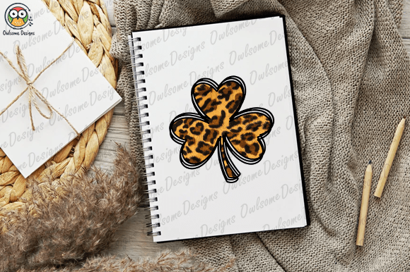 Leopard four-leaf clover t-shirt design