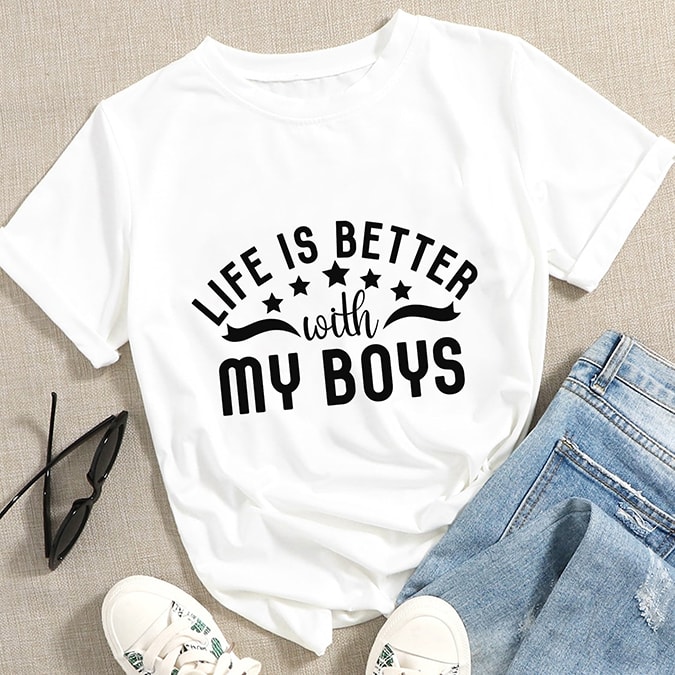 RD Life is Better With My Boys Shirt, Boy Mom Shirt, Mama Tee, Mom Life ...