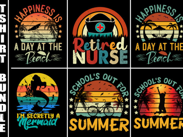 Retro vintage t-shirt design bundle